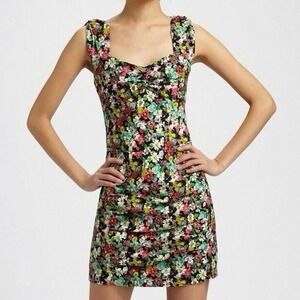 nanette leopore ruched lollipop dress 0 Wiggle Floral Coquette Girly Bodycon